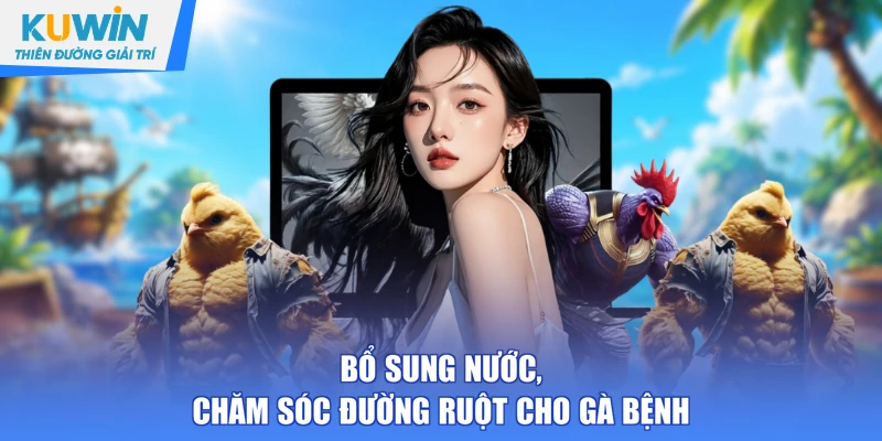 Bổ sung nước, chăm sóc đường ruột cho gà bệnh